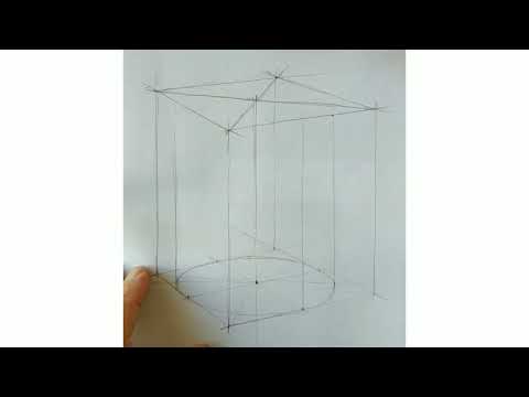 Видео: Рисуем усеченный цилиндр.