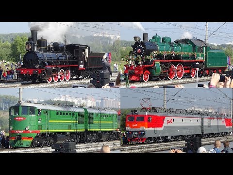 Видео: Динамическая экспозиция локомотивов ЭКСПО-1520 (31 августа 2019 г.)