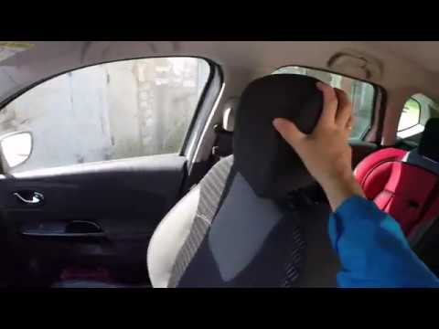 Видео: Поясничный упор и укорачивание подголовника водительского кресла Рено Каптур (Renault Kaptur)
