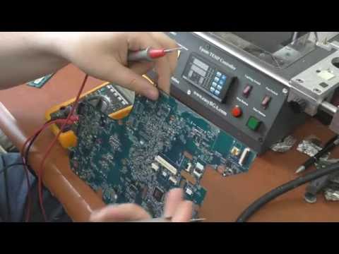 Видео: Немного ремонта материнской платы.