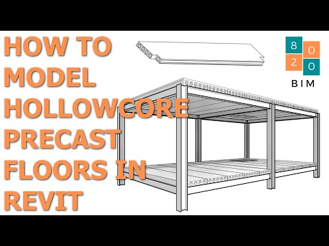 Видео: Как моделировать сборные пустотные плиты перекрытия в Revit