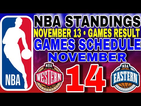 Видео: Турнирная таблица НБА на сегодня, 13 ноября 2025 г. | Результаты игр | Расписание игр на 14 ноябр...