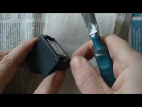 Видео: Промывка водой картриджа hp 122 CH561H  струйного принтера : Фиг Вам