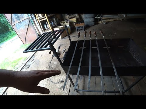 Видео: МНОГОФУНКЦИОНАЛЬНЫЙ МАНГАЛ, РУЧНАЯ РАБОТА-MULTIFUNCTIONAL BARBECUE, HANDMADE