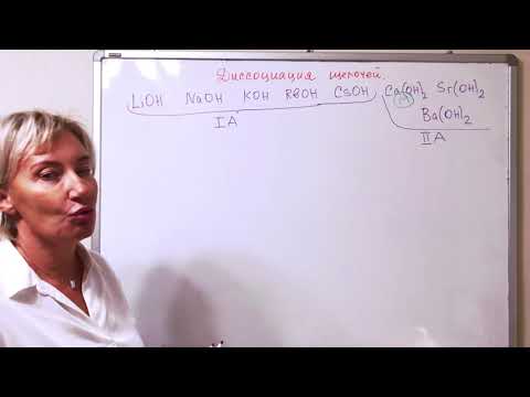 Видео: Диссоциация щелочей.