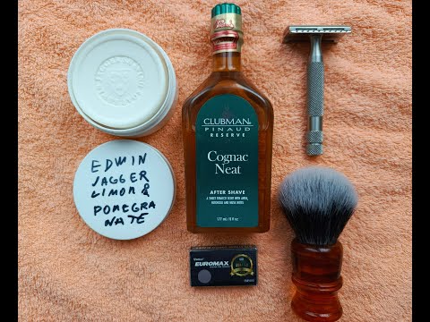 Видео: Забрив с Yaqi Ghost 70/Edwin Jagger Lime-Pomegranate/Clubman Cognac