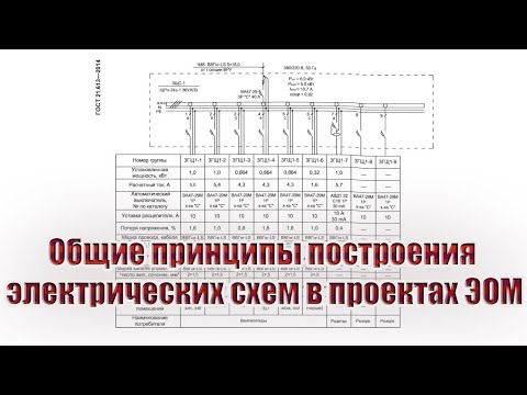 Видео: Общие принципы построения электрических схем в проектах ЭОМ