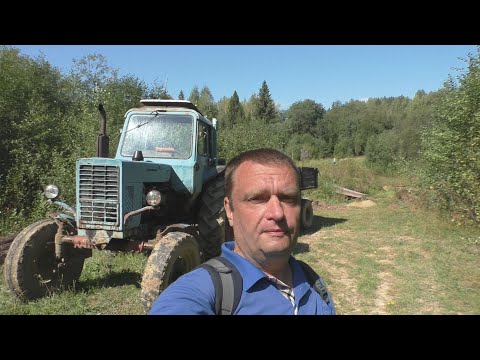 Видео: Заброшенное село. Неожиданная встреча. Нашел трактор в лесу.