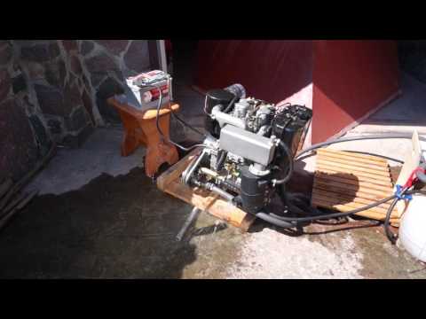 Видео: Ruggerini RD-270, доработанный для установки на катер.