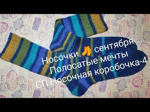 Видео: Носочки 🧦 сентября_ Полосатые мечты СП Носочная коробочка-4