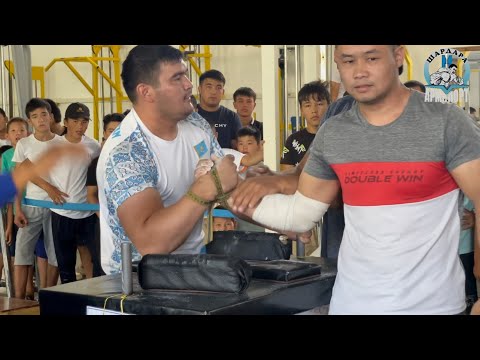 Видео: +70 кг открытый турнир  города Шардары по армрестлингу / Шардара Армспорт / Казахстан армрестлинг