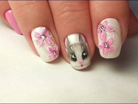 Видео: 🐰  дизайн со ВТОРОЙ попытки 🐰  милый КРОЛИК на ногтях 🐰  ЦВЕТЫ на ногтях 🐰  FIORE 🐰
