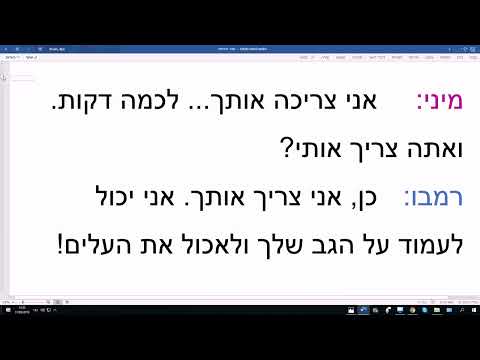 Видео: 100 Учебный диалог на иврите, со словами "нужен, нужно, нужна, нужны:. Начальный уровень.