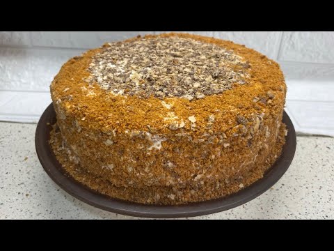 Видео: Очень вкусный торт "Нежинка". Рецепт крема и коржей, съедят весь в первый же день!