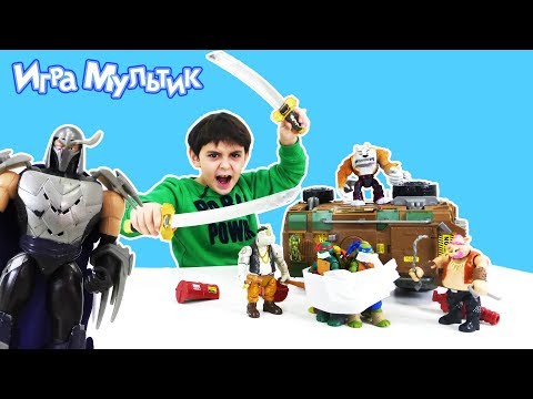 Видео: Черепашки ниндзя в плену у Шреддера! Игра Мультик