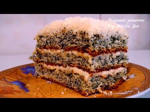 Видео: Торт-Морозиво "Цариця Естер" Маковий торт Торт "Царица Эстер" Poppy cake recipe