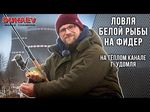 Видео: Зимняя рыбалка 2020 на фидер на тёплом канале. Ловля белой рыбы в г. Удомля