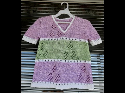 Видео: Летнее платье для девочки на возраст 4-5 лет. Summer openwork dress for girls aged 4-5 years
