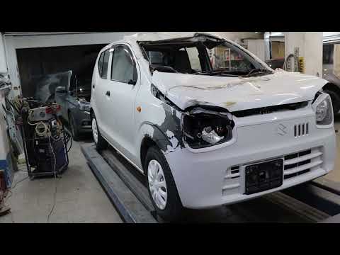 Видео: Удар фанерой и крышу под замену,  Suzuki Alto.