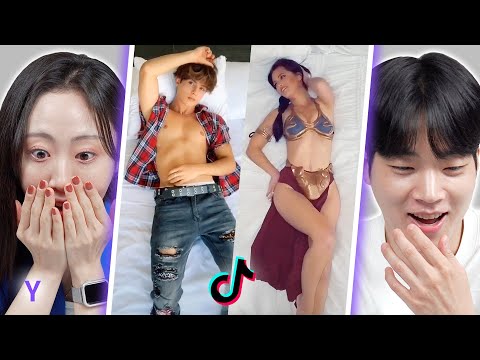 Видео: Корейский парень и девушка реагируют на конкурс "Оливия" в TikTok | Y