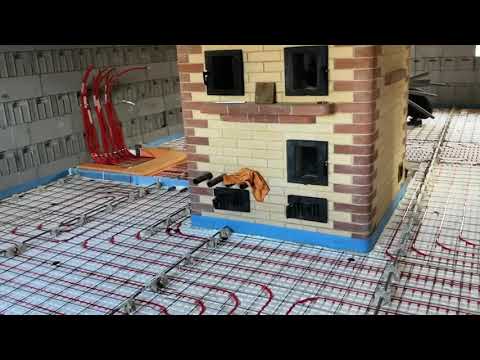 Видео: Тёплые полы от Русской печи  Часть№1