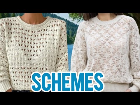 Видео: Великолепные свитеры, схемы вязания узоров. Gorgeous sweaters, knitting patterns.