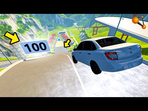 Видео: КТО ДАЛЬШЕ ПРЫГНЕТ ЧЕЛЛЕНДЖ! ПРЫГНУЛ НА РУССКОЙ ТАЧКЕ С ТРАМПЛИНА В BEAMNG DRIVE МОДЫ MODS