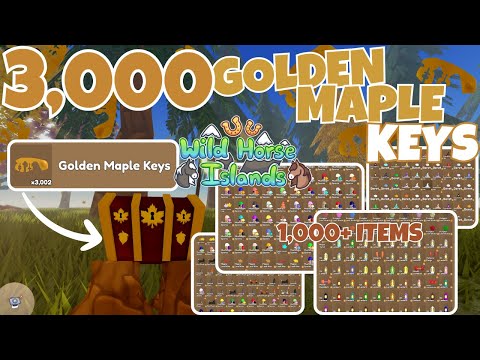 Видео: Сдаю 3000 золотых кленовых ключей!! 🔑🍁 | Roblox Wild Horse Islands