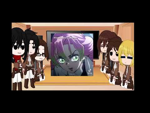 Видео: •реакция атаки титанов на т/и как Мицури Канроджи•