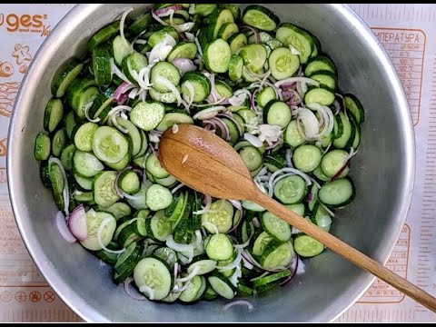 Видео: САМЫЙ ВКУСНЫЙ САЛАТ ИЗ ОГУРЦОВ НА ЗИМУ/Cucumber salad/Kukuma salato