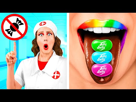 Видео: Как Пронести Еду в Больницу | Забавные Лайфхаки с Едой от MeMeMe Challenge