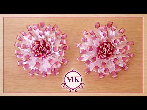 Видео: Резинки для волос. Цветы из лент. Канзаши. МК. / DIY. Kanzashi. Hair bands. Flowers of the ribbons.