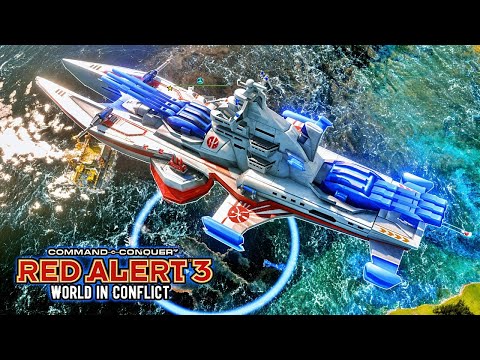 Видео: Red Alert 3: мод World in Conflict — невероятно! Последний юнит, который всё разрушил.