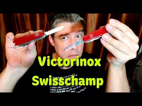 Видео: Victorinox Swisschamp нож - Сравнение оригинала и подделки // Original vs Fake