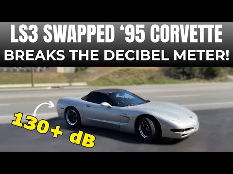 Видео: Chevrolet Corvette C5 с заменой LS3 РАЗБИВАЕТ наш децибеллометр! Более 130 децибел!