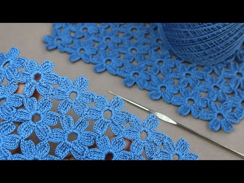 Видео: ЦВЕТОЧНЫЙ УЗОР без отрыва нити!!!  ВЯЗАНИЕ КРЮЧКОМ :) SUPER EASY Beautiful Flower Pattern Crochet