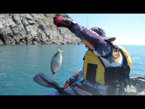 Видео: Рокфишинг с каяка.