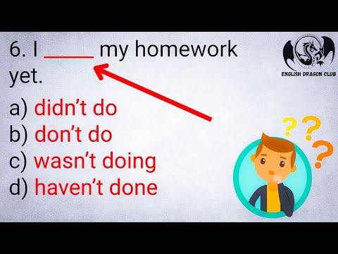 Видео: Какой ПРАВИЛЬНЫЙ ответ? Уровень A2 B1 | ВСЕ ВРЕМЕНА | тест по английскому языку, простая грамматика
