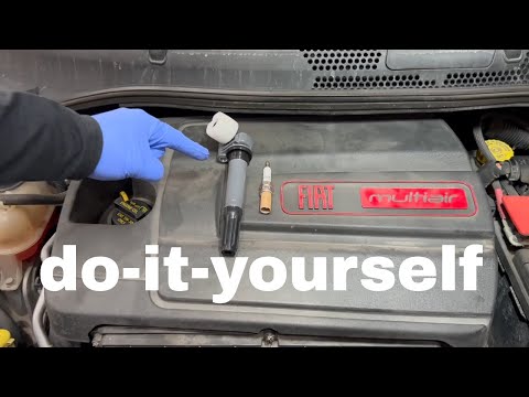 Видео: Замена свечей зажигания и катушек зажигания Fiat 500