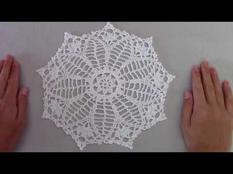Видео: Белая салфетка крючком
