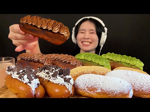 Видео: АСМР Жареный хлеб с большим количеством сливок‼️【субтитры/Мукбанг/Звуки еды】