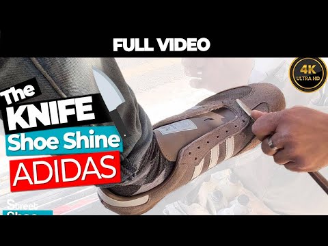 Видео: SUEDE Чистка обуви - ✨✨ Adidas Suede with KNIFE #shoeshine #mexico