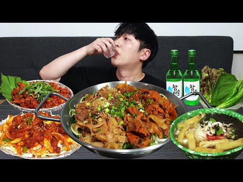 Видео: Гарнир из особых частей курицы и свинины🐟 MUKBANG REALSOUND ASMR EATINGSHOW