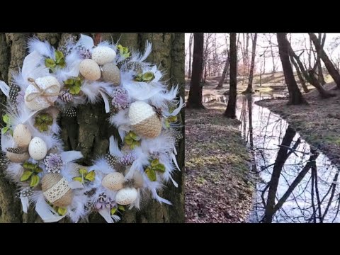 Видео: Весенний венок к Пасхе из природных материалов /DIY spring wreath for Easter
