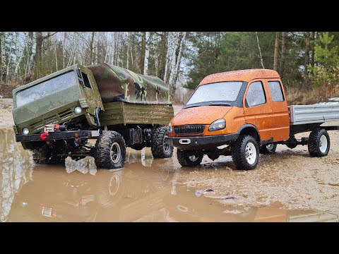 Видео: Камаз СЛОМАЛСЯ на бездорожье ... Тест против Газели 4х4. RC OFFroad