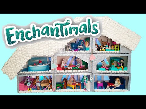 Видео: Энчантималс НОВОСЕЛЬЕ Куклы Снежная Долина Enchabtimals