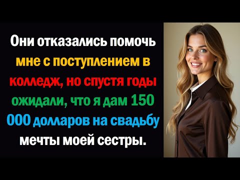 Видео: Они отказались помочь мне поступить в колледж, но спустя годы ожидали, что я отдам им 150 000 доллар
