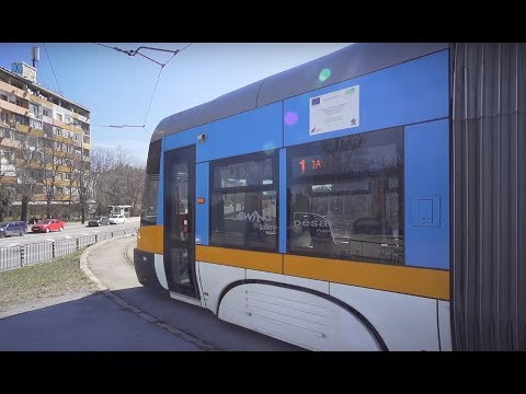 Видео: Bulgaria, Sofia, tram 1 ride from Ул. Пиротска to надлез надежда