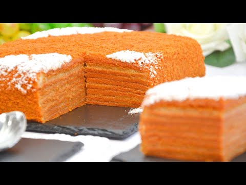 Видео: ПОСТНЫЙ МЕДОВИК: БЕЗ яиц 🥚 молока 🥛 и сливочного масла. Карамельно-медовый ВЕГАНСКИЙ торт 🌱