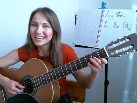 Видео: Эх раз да еще раз.Три аккорда . Dm Am E Am(A7)